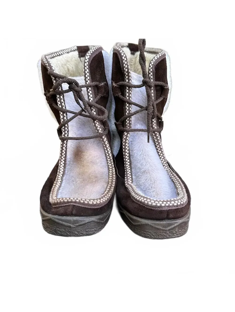 Vintage Snowland Made In Italy Hair On Hide Shearling Boots Women’s Size 8